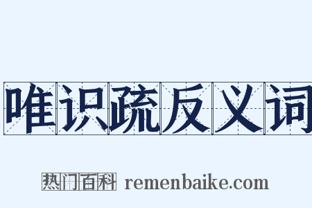 唯识疏反义词是什么意思的图片